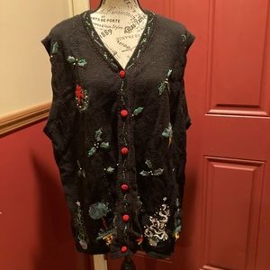 Plus Size Christmas Sweater Vest